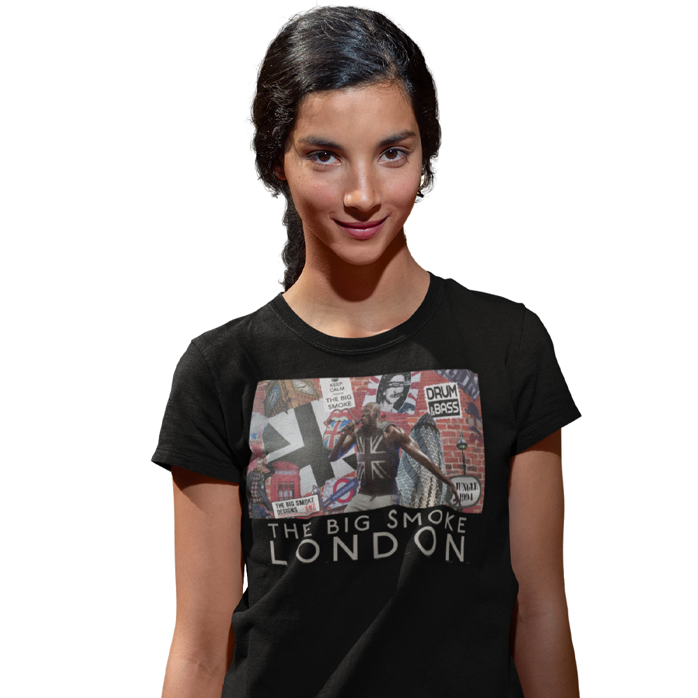 Women's Short Sleeve T-Shirt - The Big Smoke - Collage Design