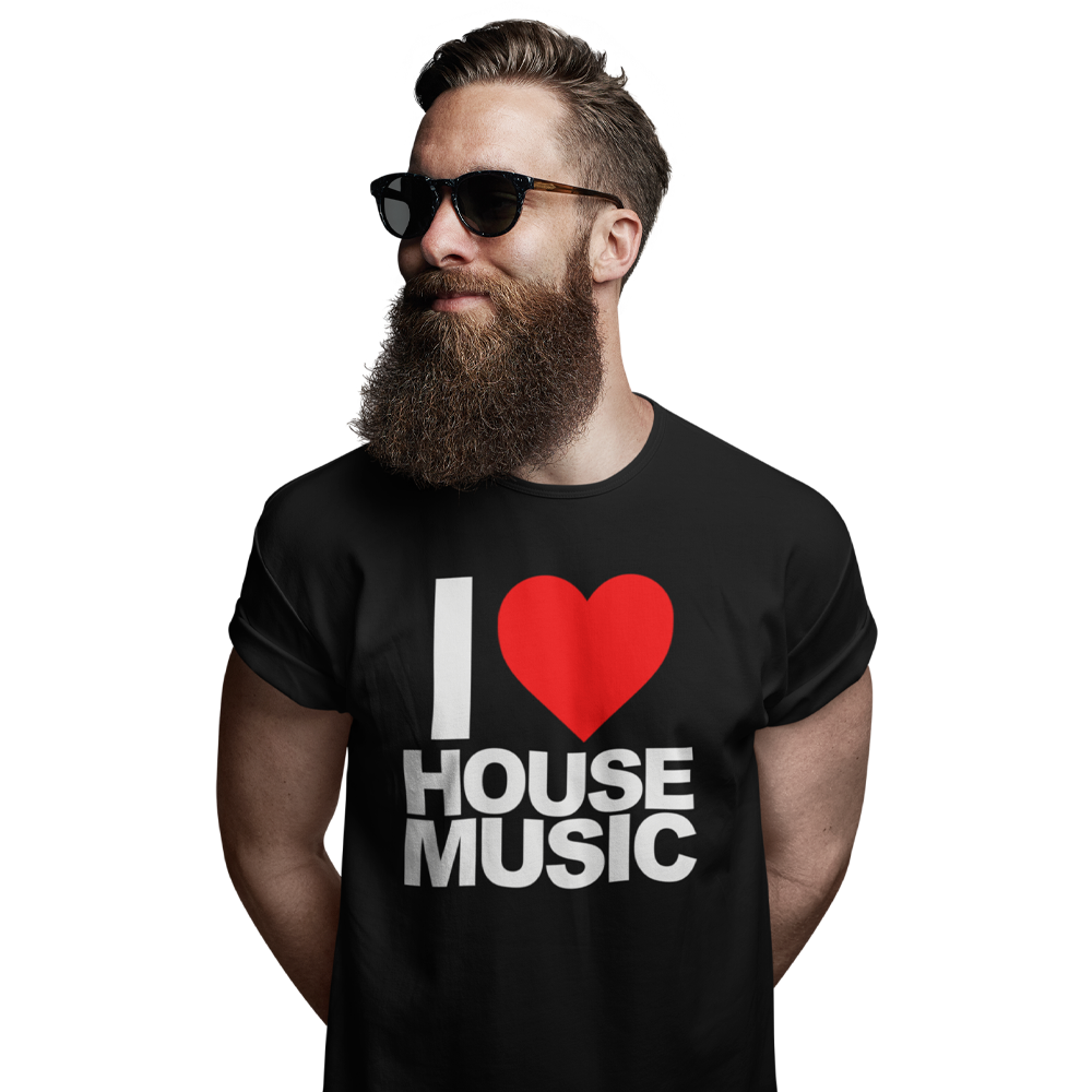 Unisex Heavyweight T Shirt - I Love House Music