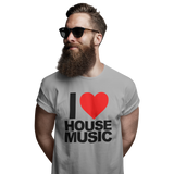 Unisex Heavyweight T Shirt - I Love House Music