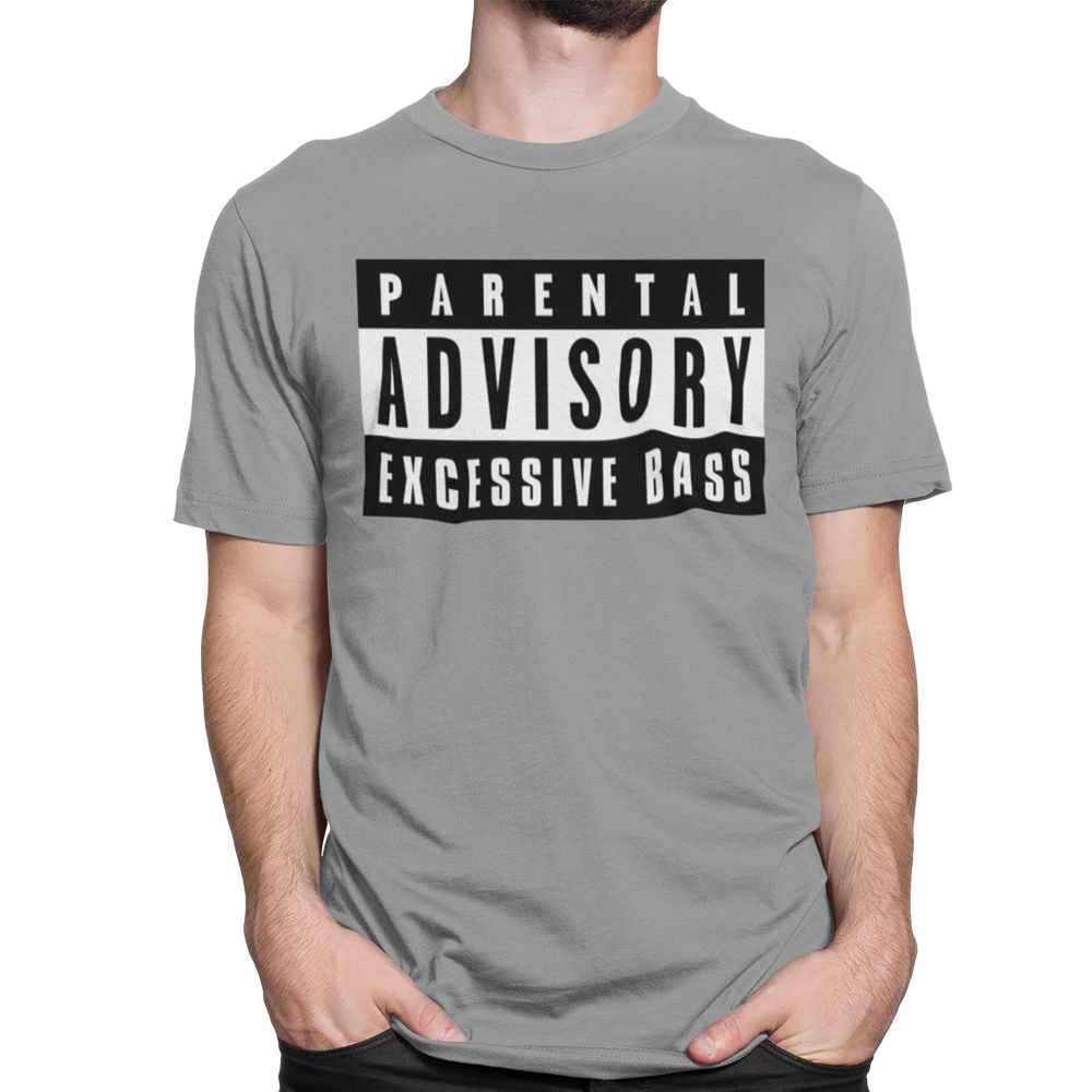 Unisex Heavyweight T Shirt - Parental Advisory Excessive Bass