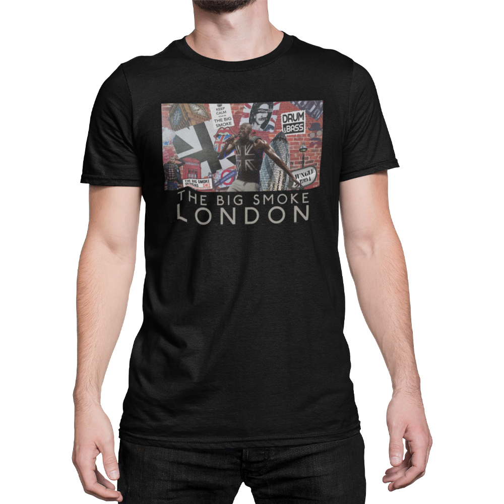 Unisex Heavyweight T Shirt - The Big Smoke "London Collage Design"