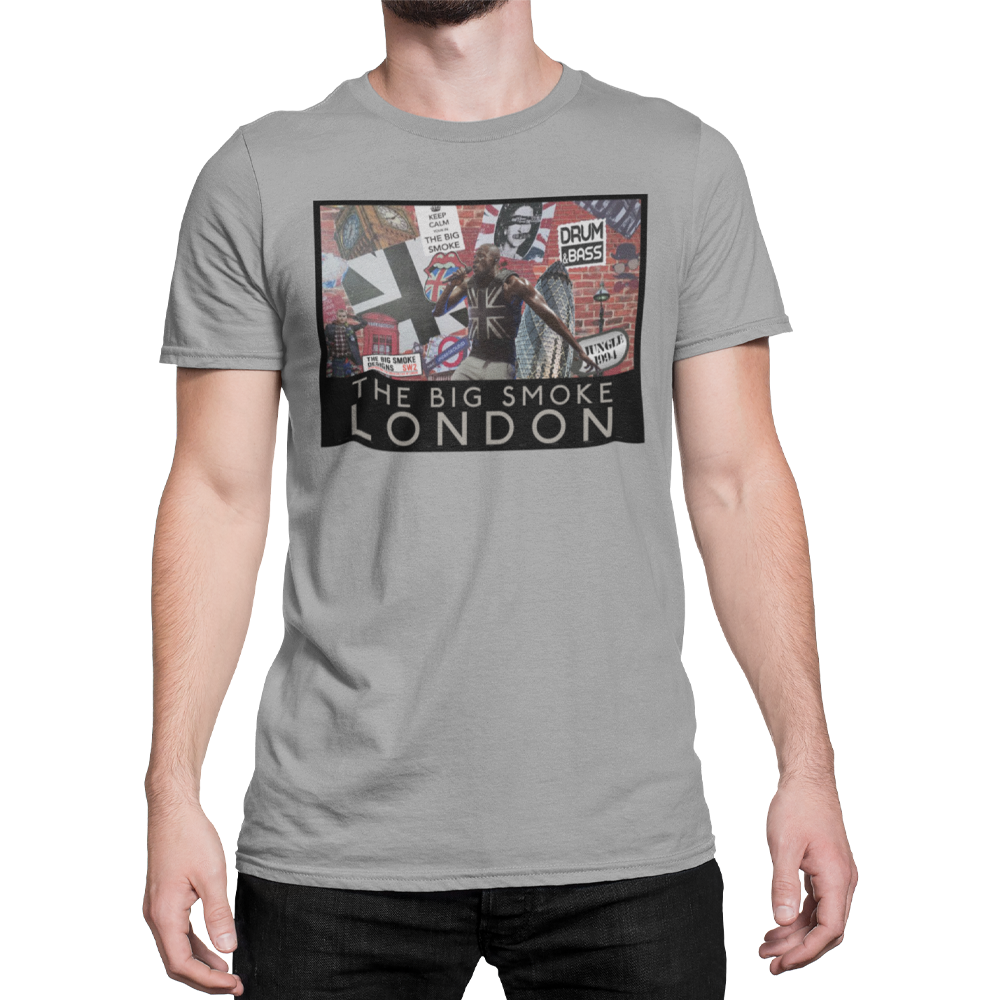 Unisex Heavyweight T Shirt - The Big Smoke "London Collage Design"
