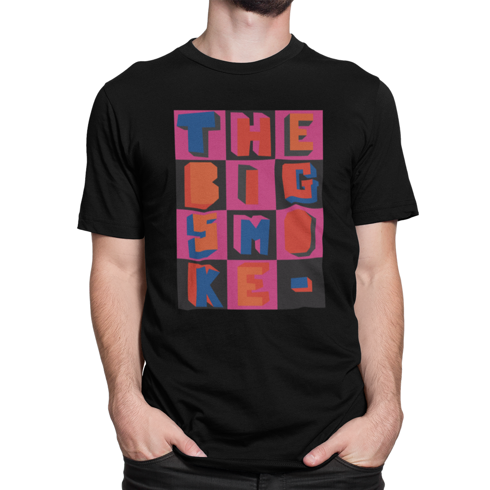 Unisex Heavyweight T Shirt - The Big Smoke "3D Block Design"