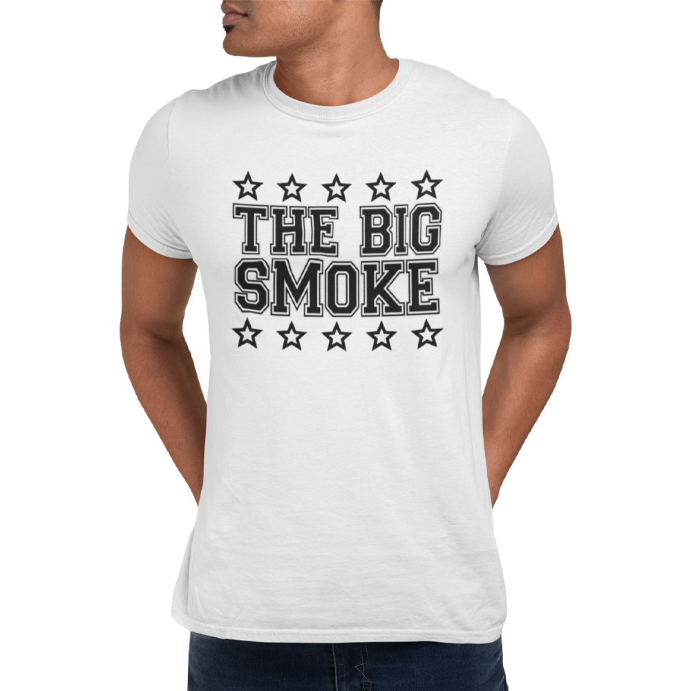 Unisex Heavyweight T Shirt - The Big Smoke "College Design"